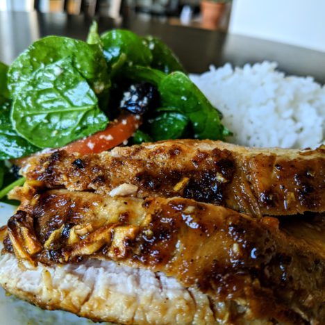 Breakfast Strata with capers, red onions, and smoked salmon