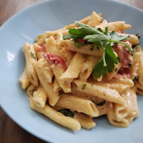 Lemon Spinach (or Kale) Pasta