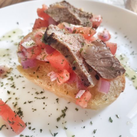 Mustard and Crouton Crusted Pork Chops